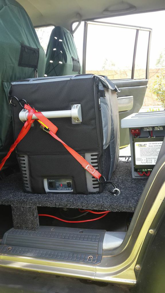 New fridge and DC-DC from passenger side