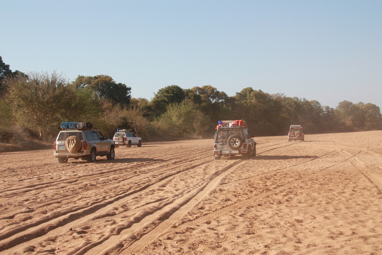 Riding in the riverbed