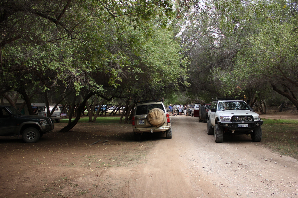 Convoy ready for the dunes on Saturday.