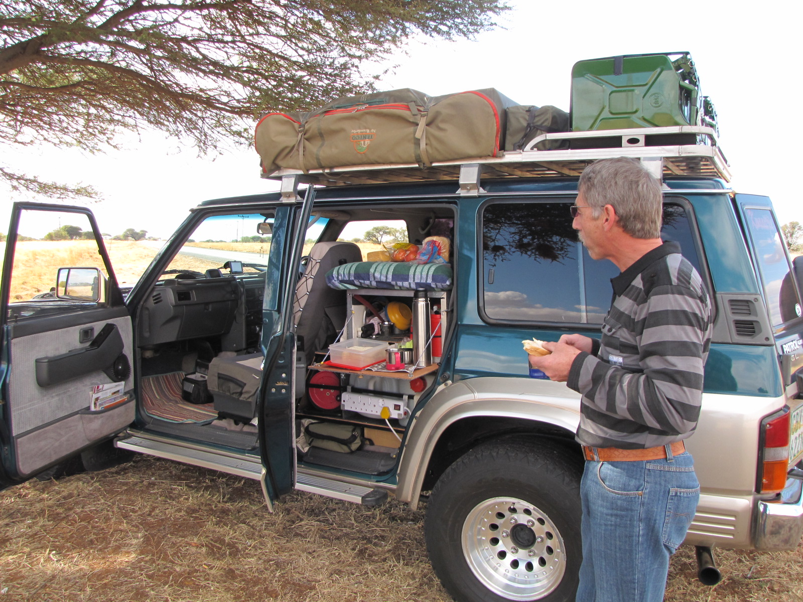 Lekker middagete oppad Botswana/Caprivi/van Zyl's Pass/Swakop.