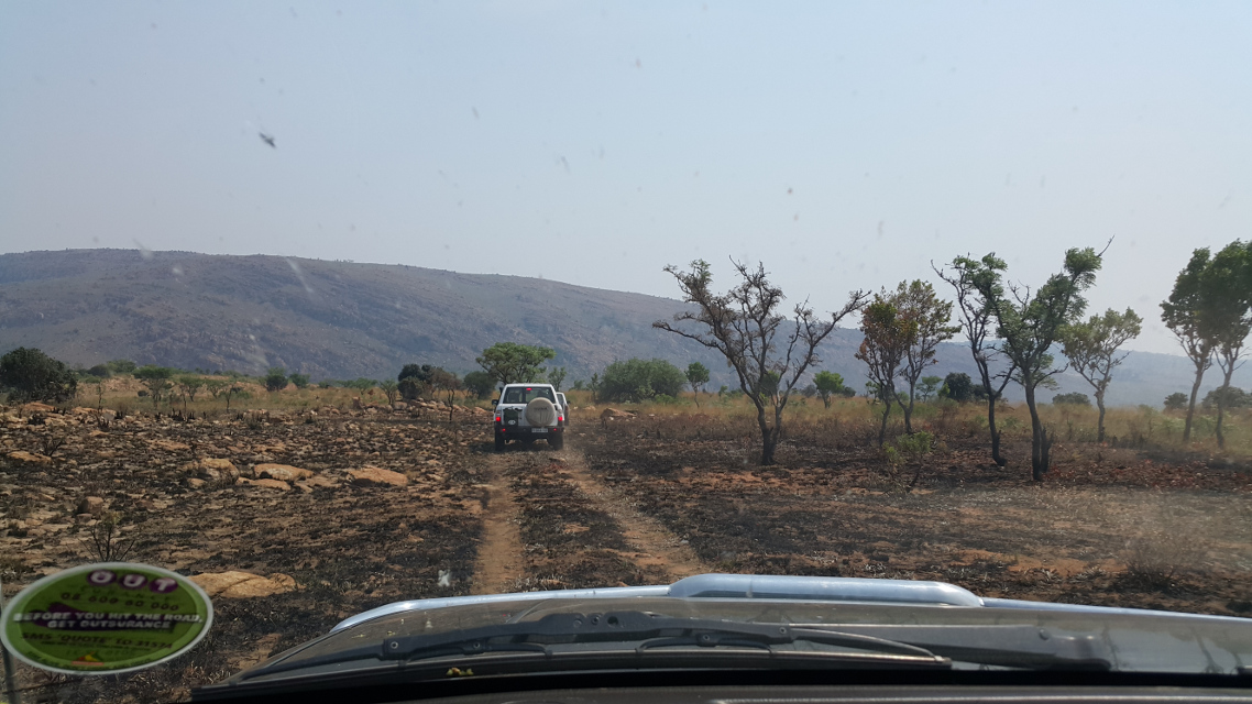 On trail