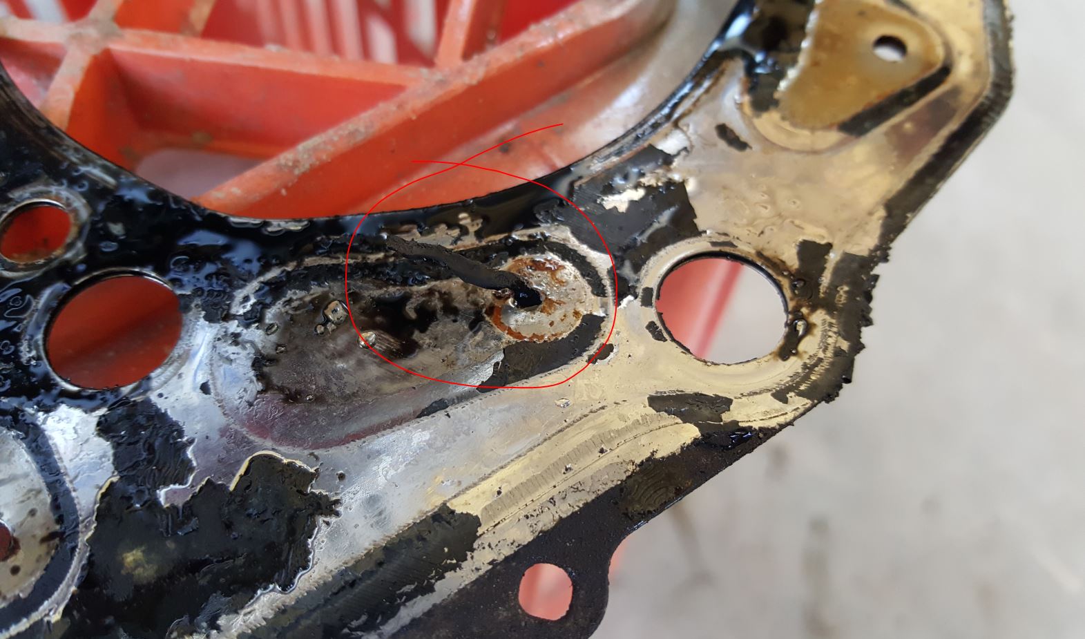 Clearly you can see a long piece of excess silicone here