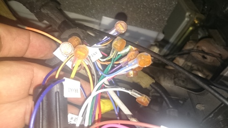 Wires joined with scotchlocs