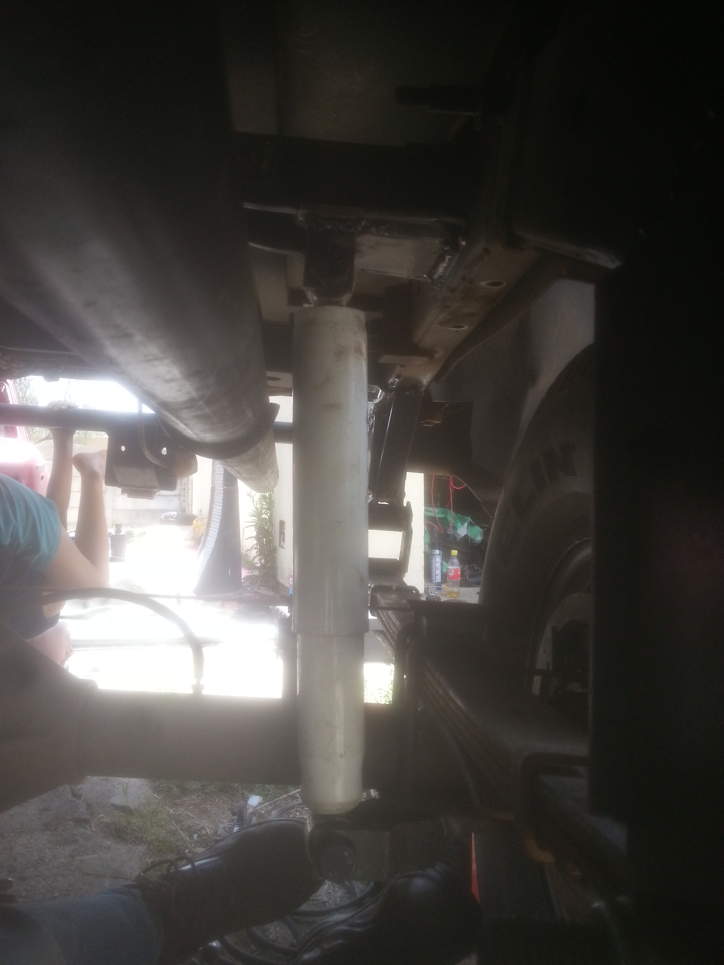 Please excuse my Grandson using the Sani towbar as a Jungle Jim