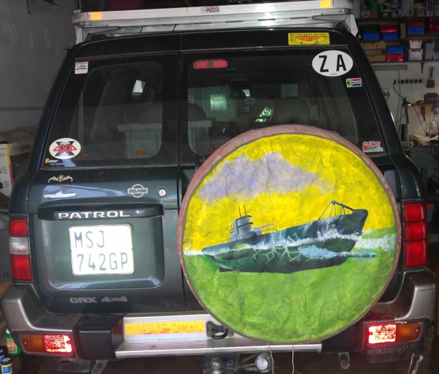 My daughter is painting my new wheel cover. This is work in progress and should be completed in the next couple of days.