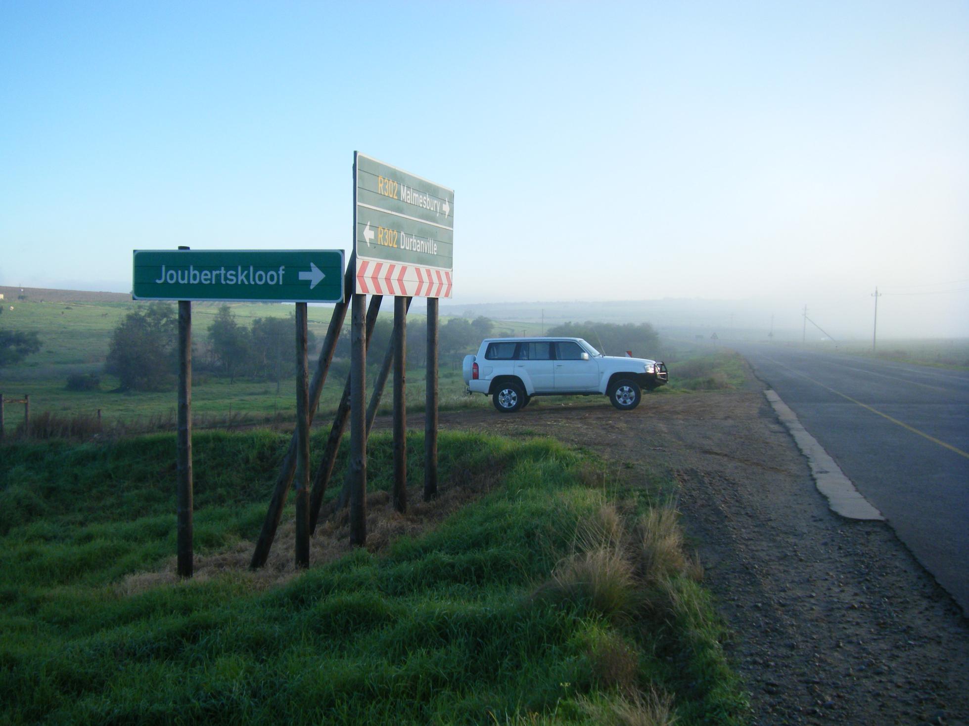Waiting at the turnoff