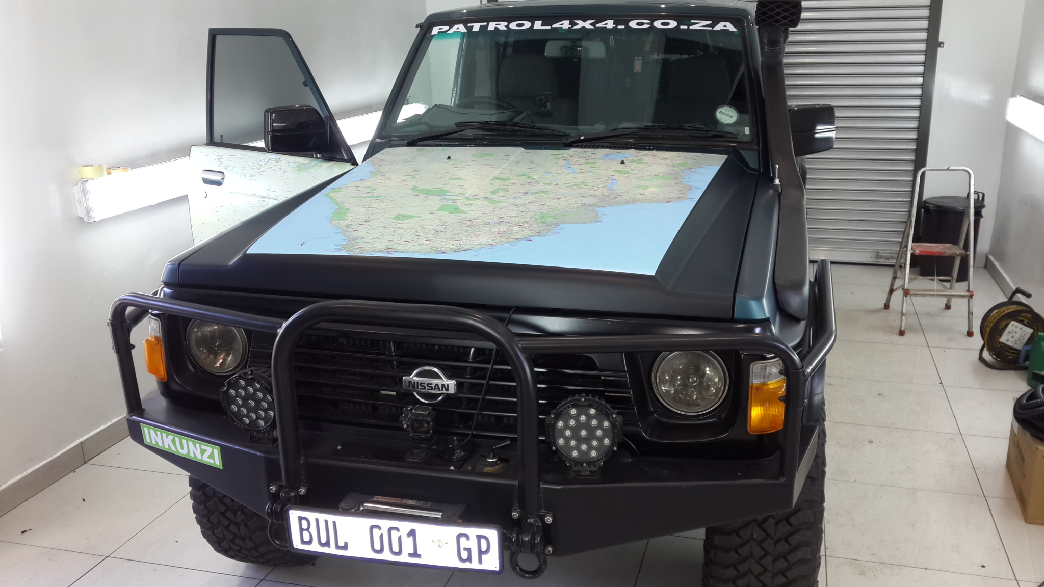 Map of Africa on the Bonnet