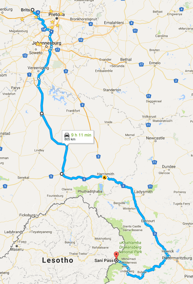 Planned trip down