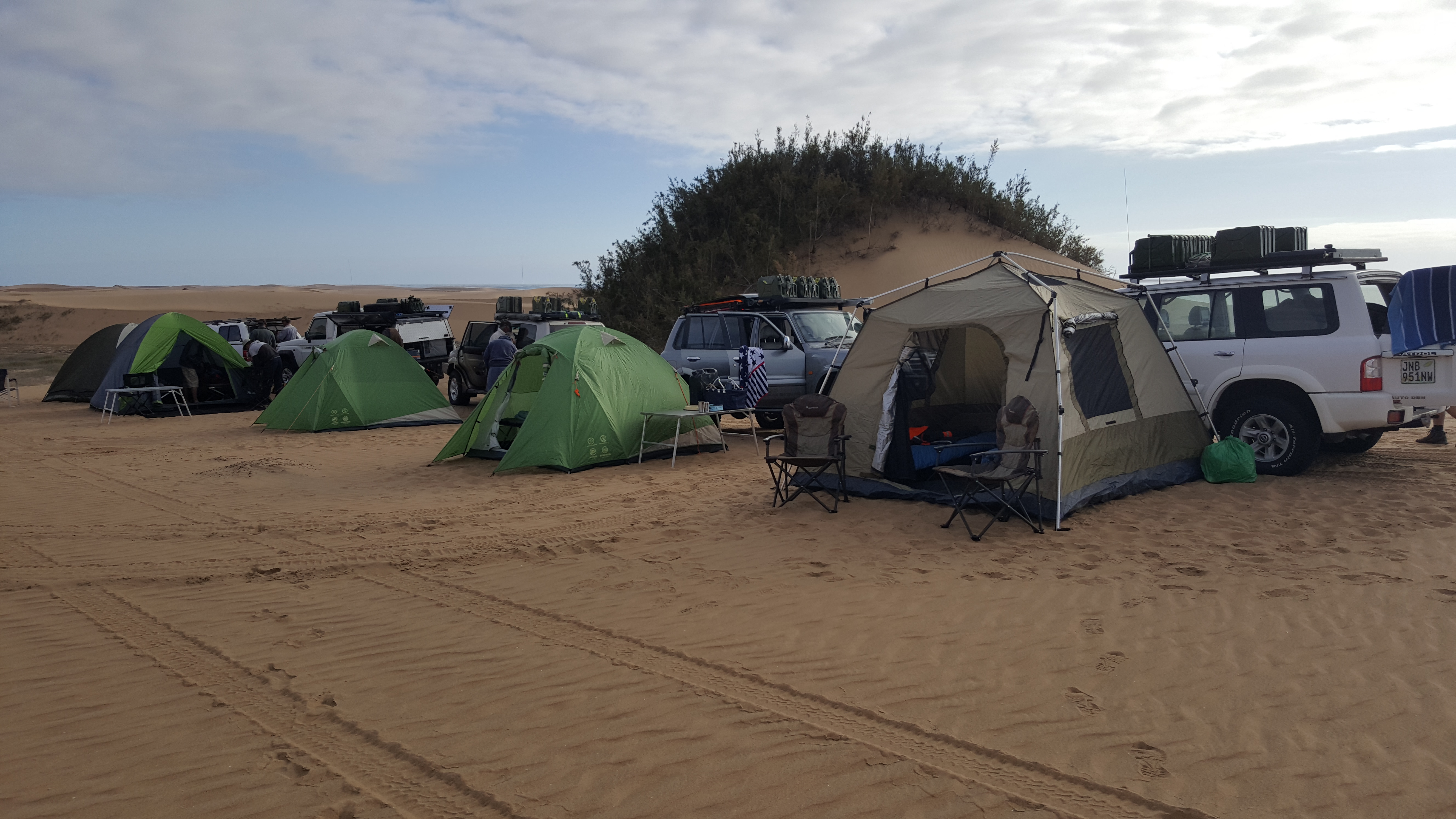 This night we could camp on the beach/among the dunes