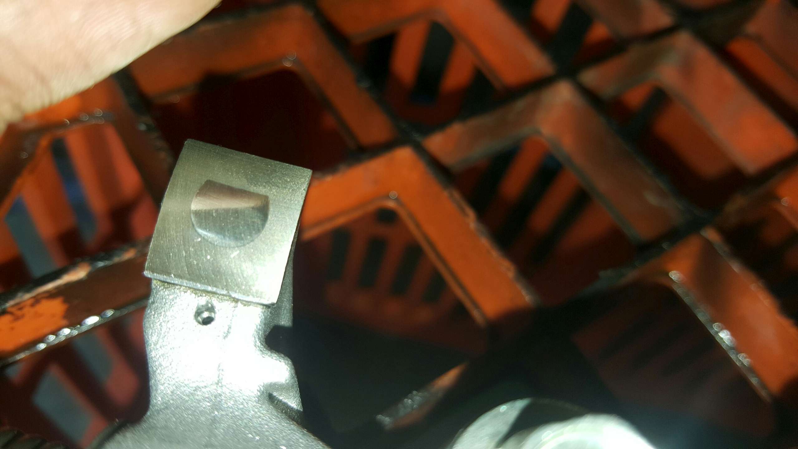visible dent in rocker