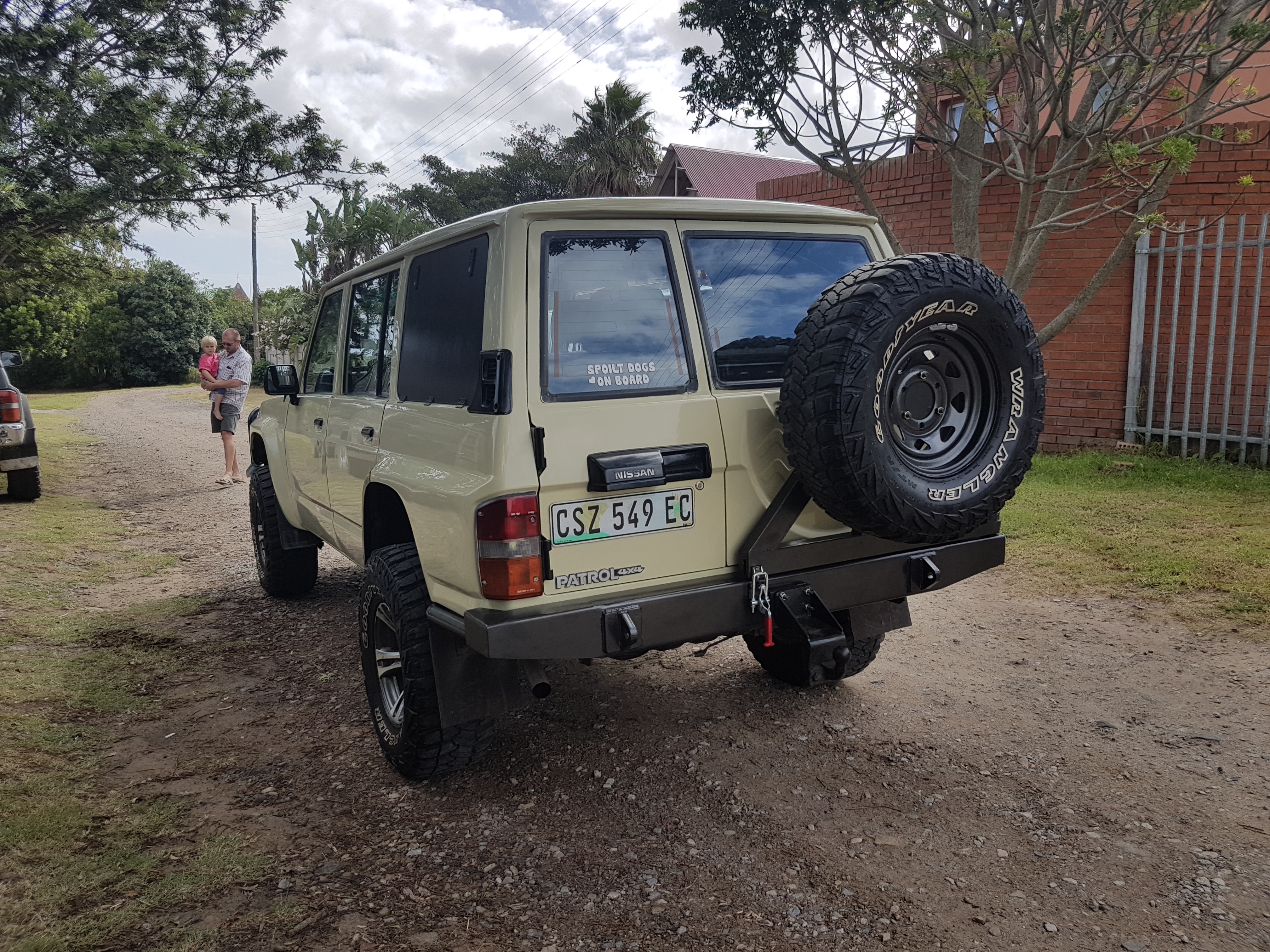 The Rear Bumper with spare wheel carrier