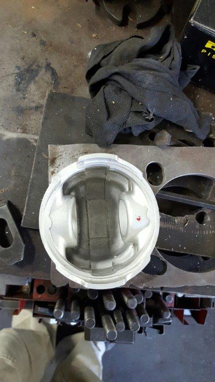 New pistons top view