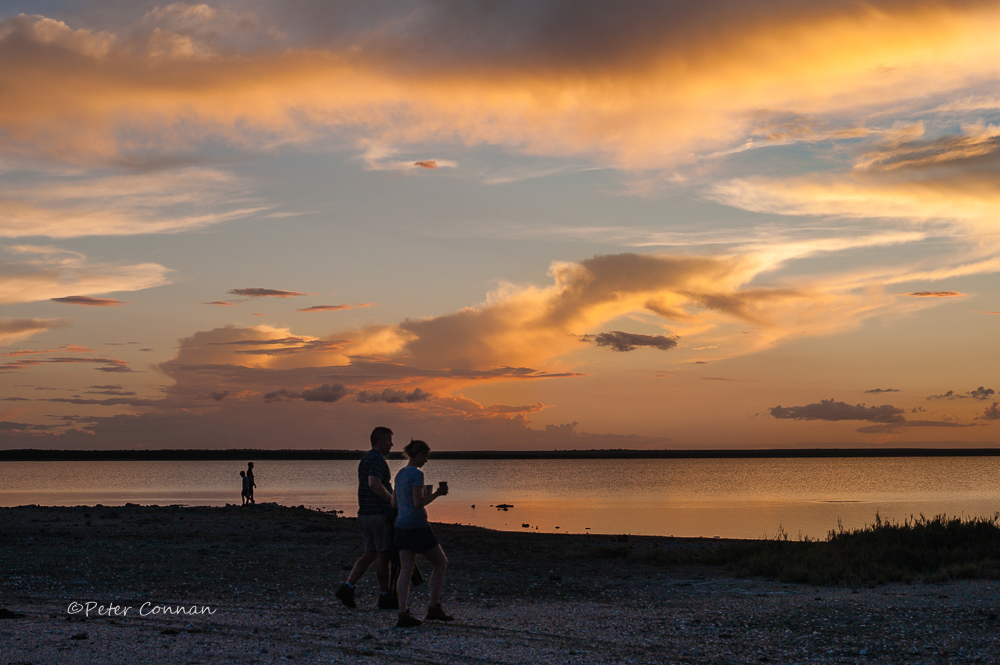 Sunset on the pan
