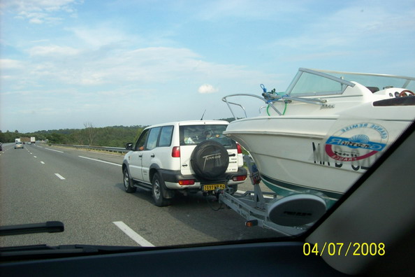 White Terrano towing.JPG