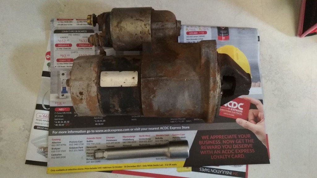 20190113 Nissan Patrol 4.8 Starter motor and solenoid.jpg