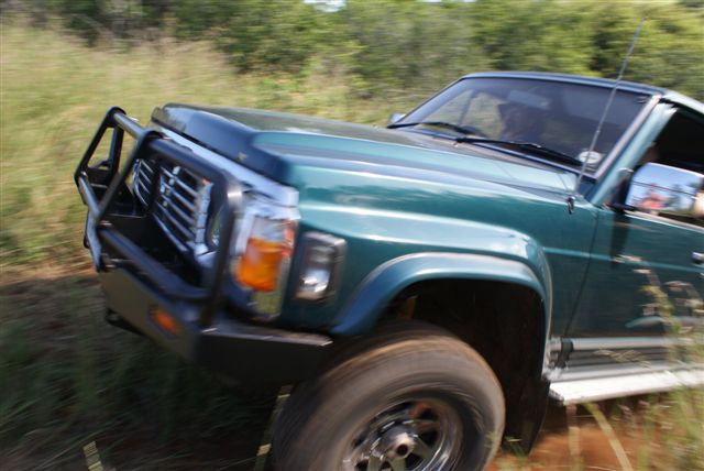Nomakanjani conquers a steep obstacle