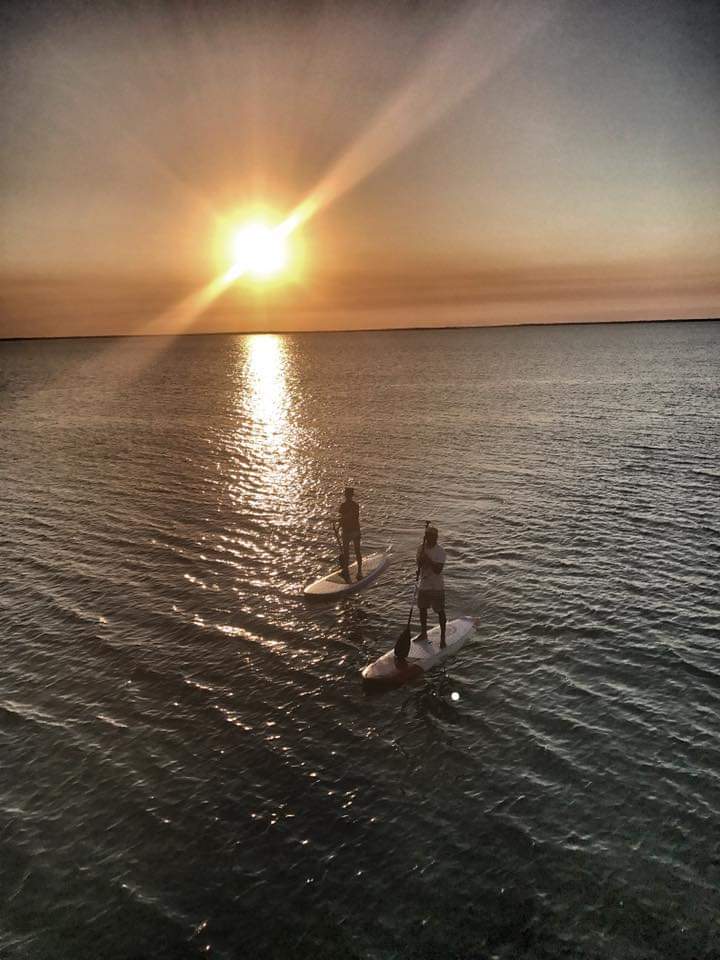 Sunset over jetty