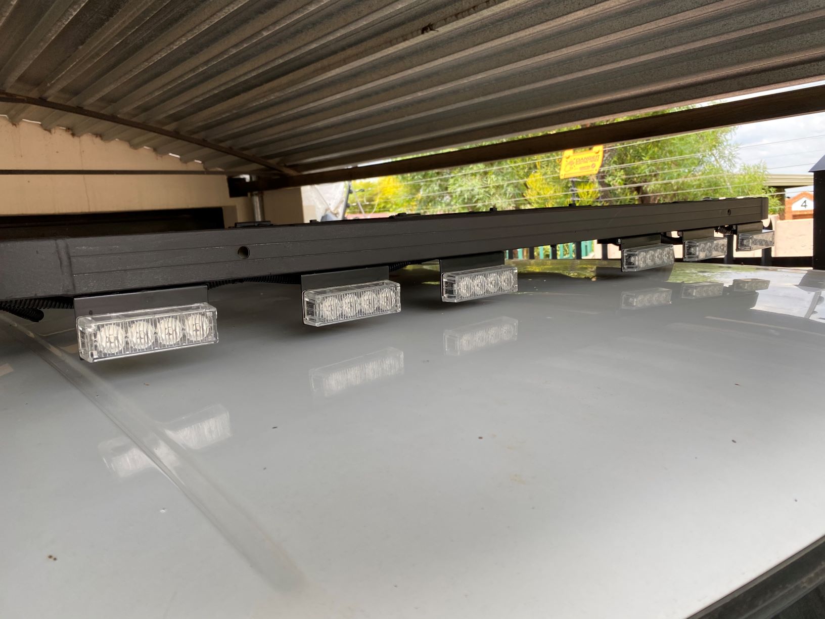 Roof rack painted black