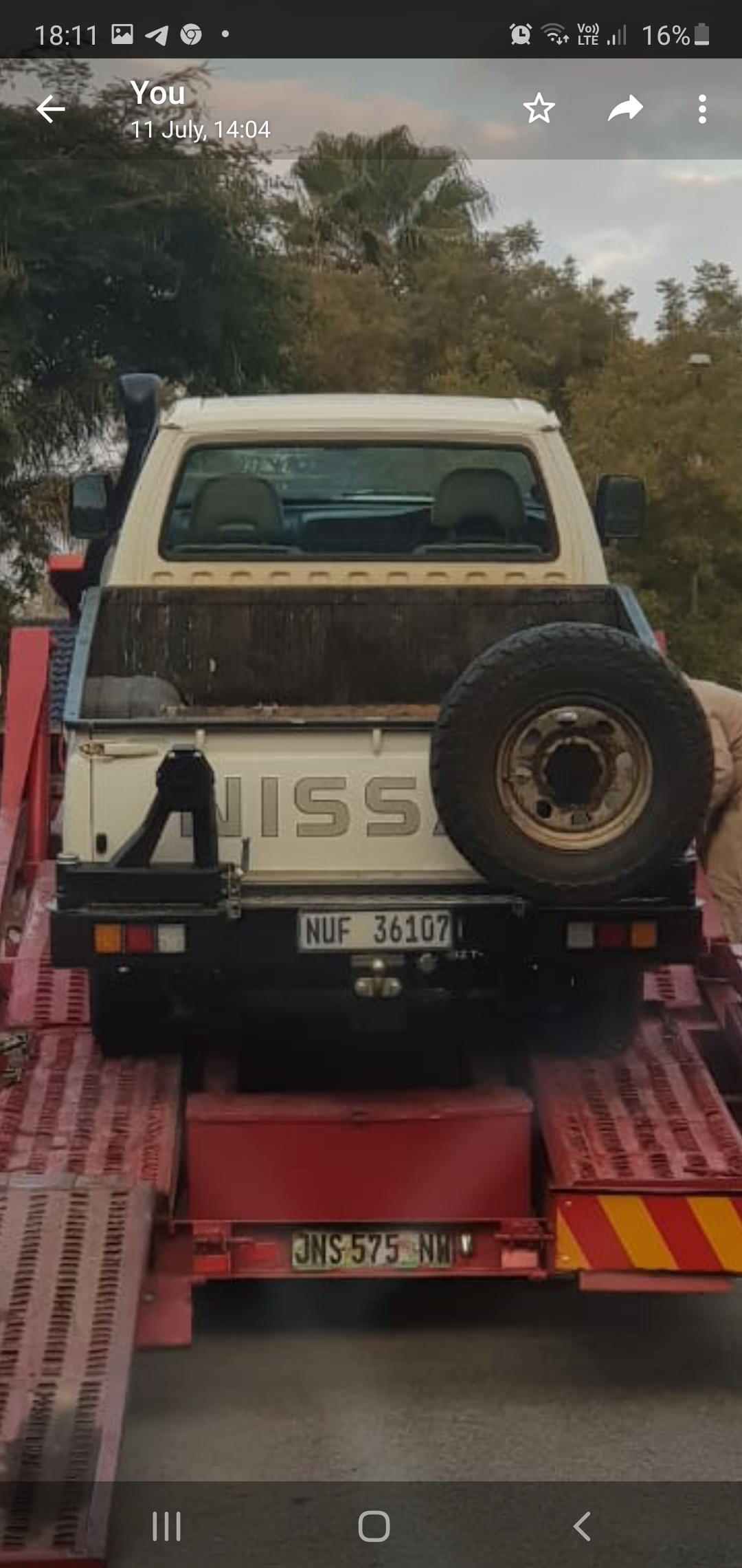 Agter bumper met arms