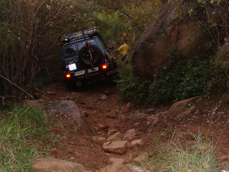 We make our way down the kloof as darkness falls