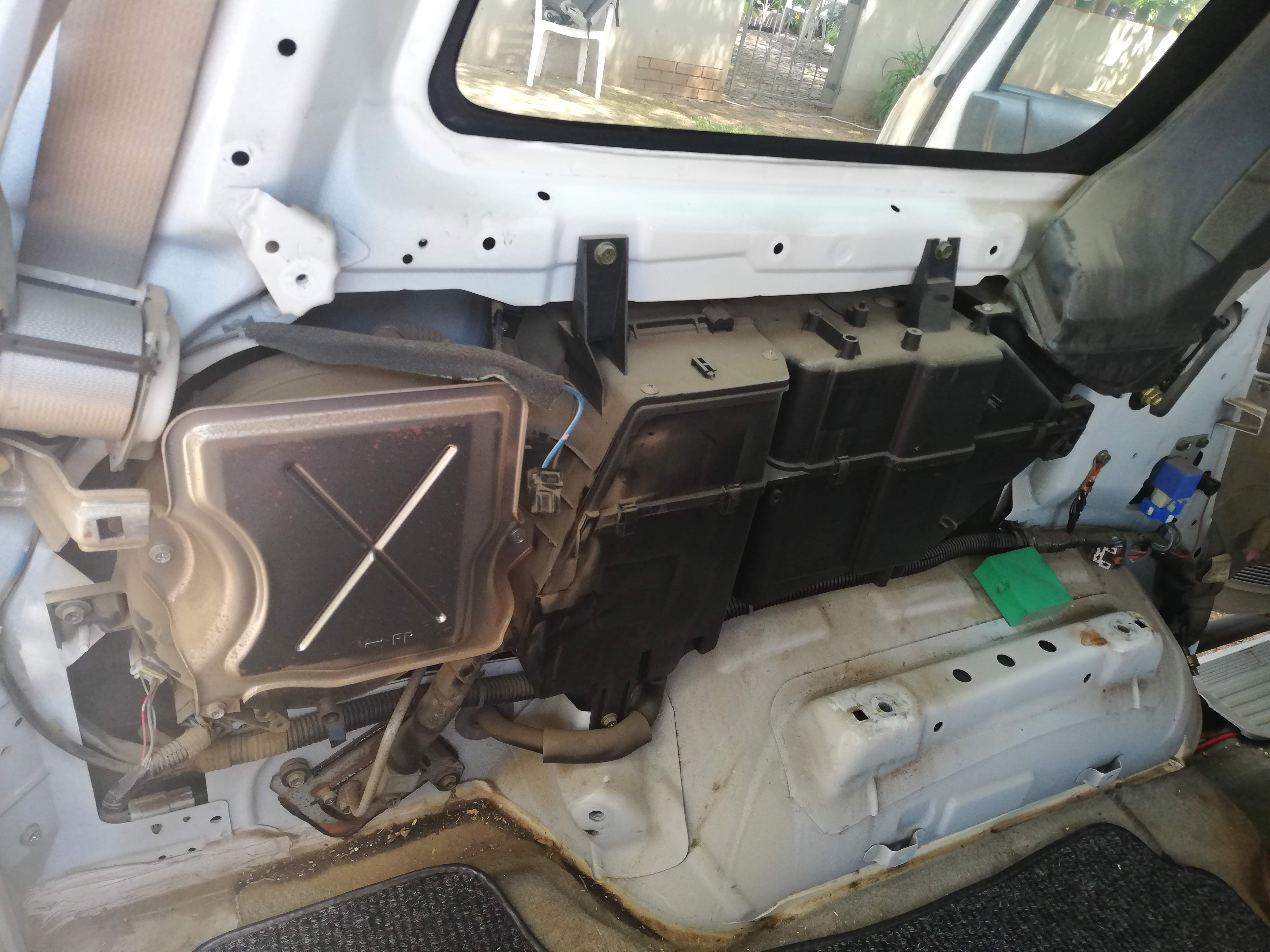 Inside trim removed.