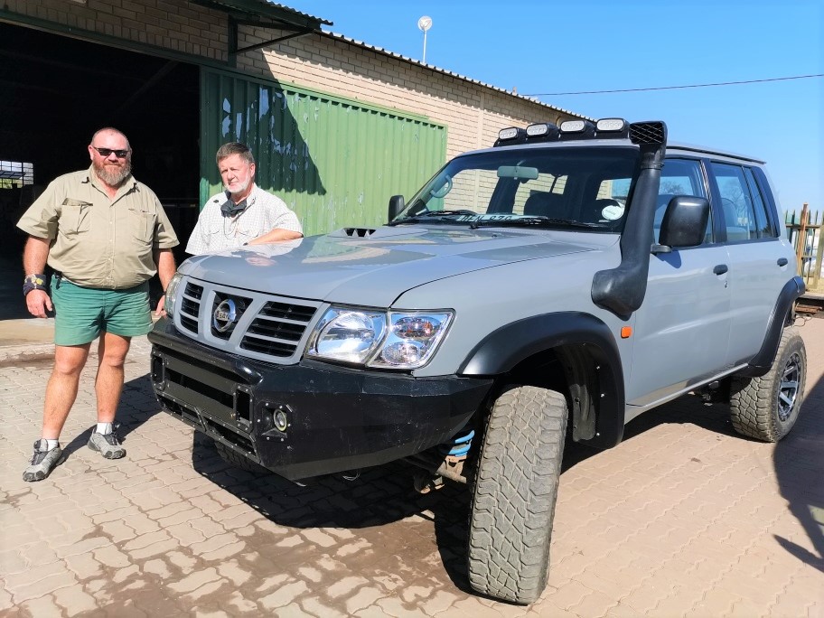 Petrus Jansen with Jan Fourie from quantum auto Body Repairs