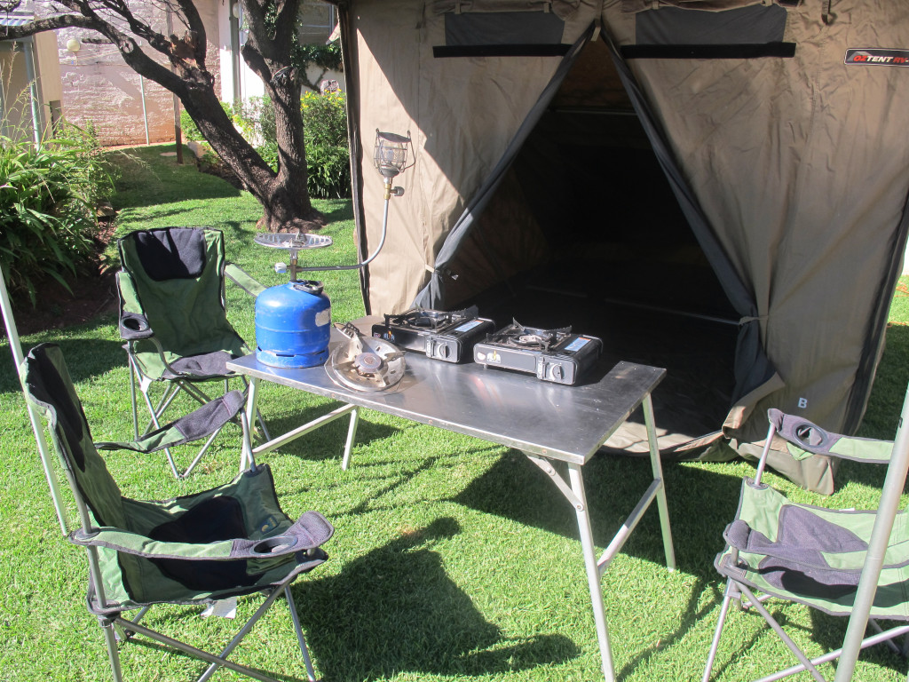 tent and table etc