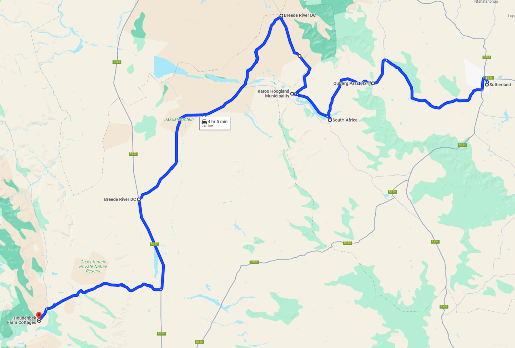 a different route from what we planned