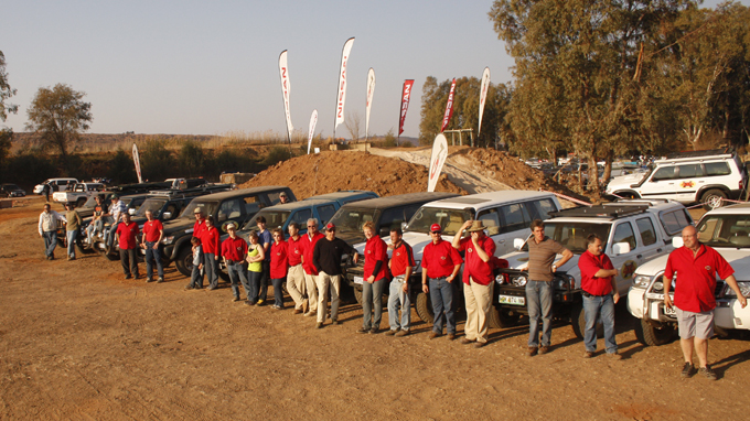 The Nissan 4x4 team at their obstacle