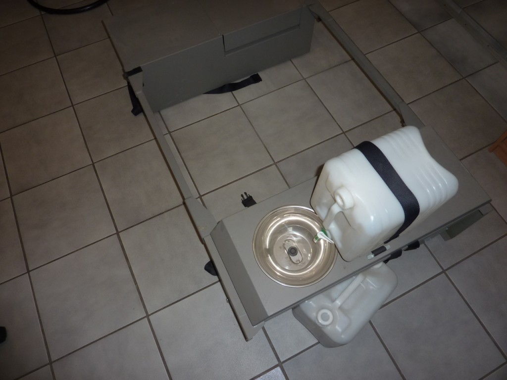 Left hand side with sink