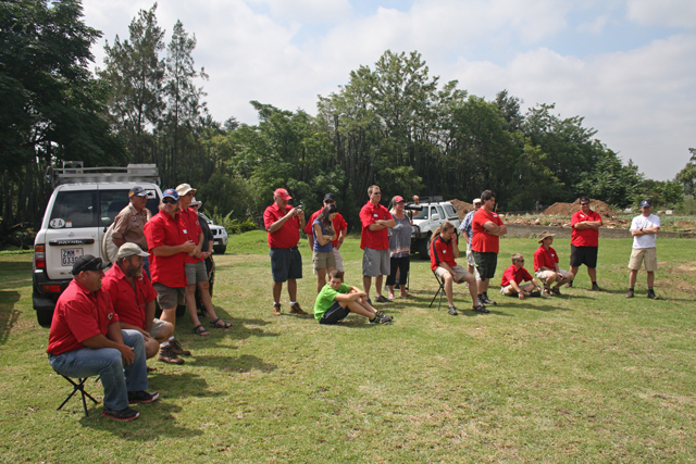 The team ready to learn and witness the action.