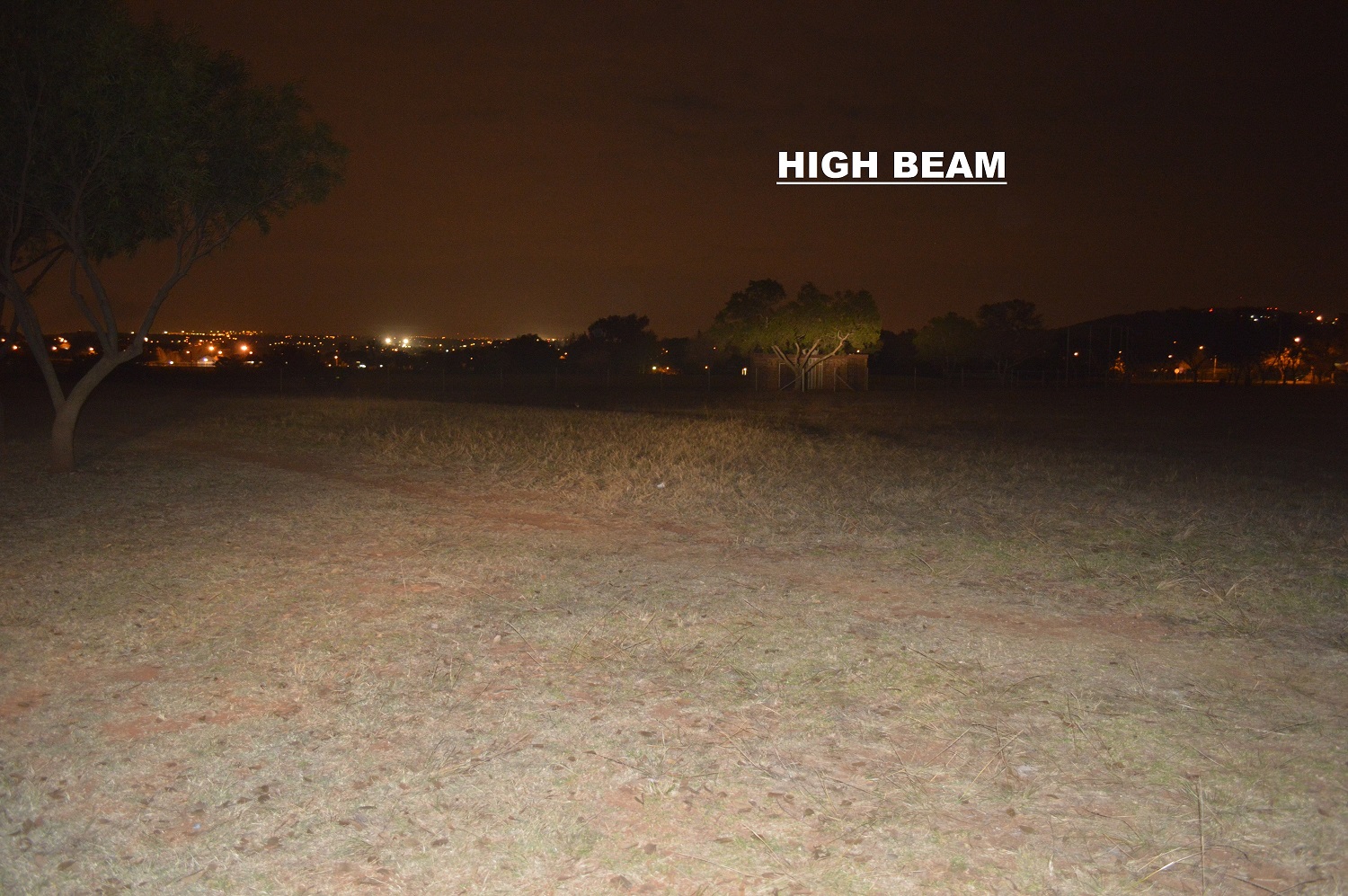 With Patrol's high beam only