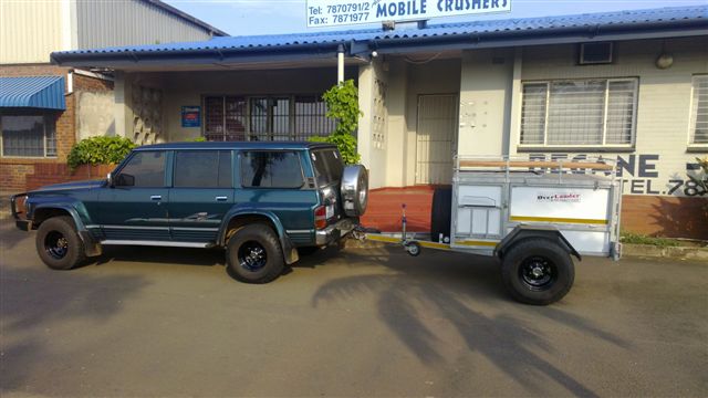 My GQ and trailer BLACK RIMS