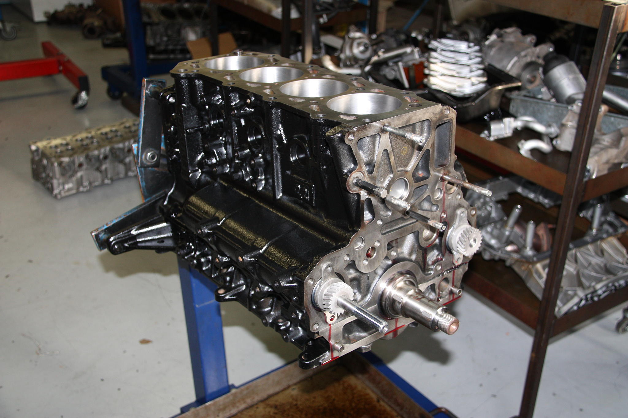 Rebored Engine Block