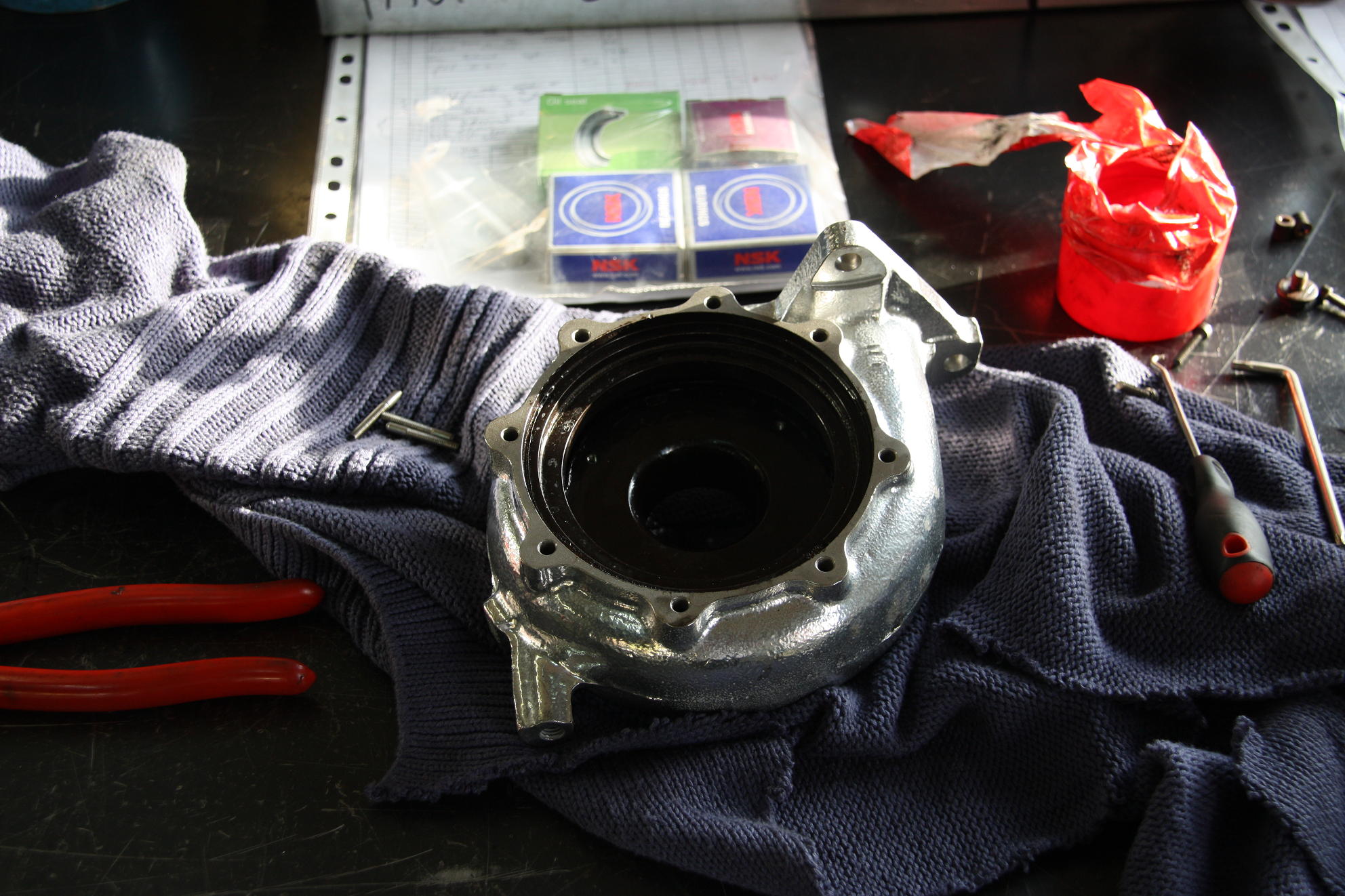 Turbo inside coating (teflon) I think.