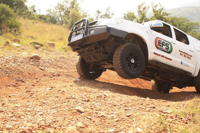 A heavily modified Yota lifting wheel where the Trolls kept them wheel on the deck.