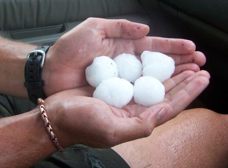 It rained golf balls in the Freestate.