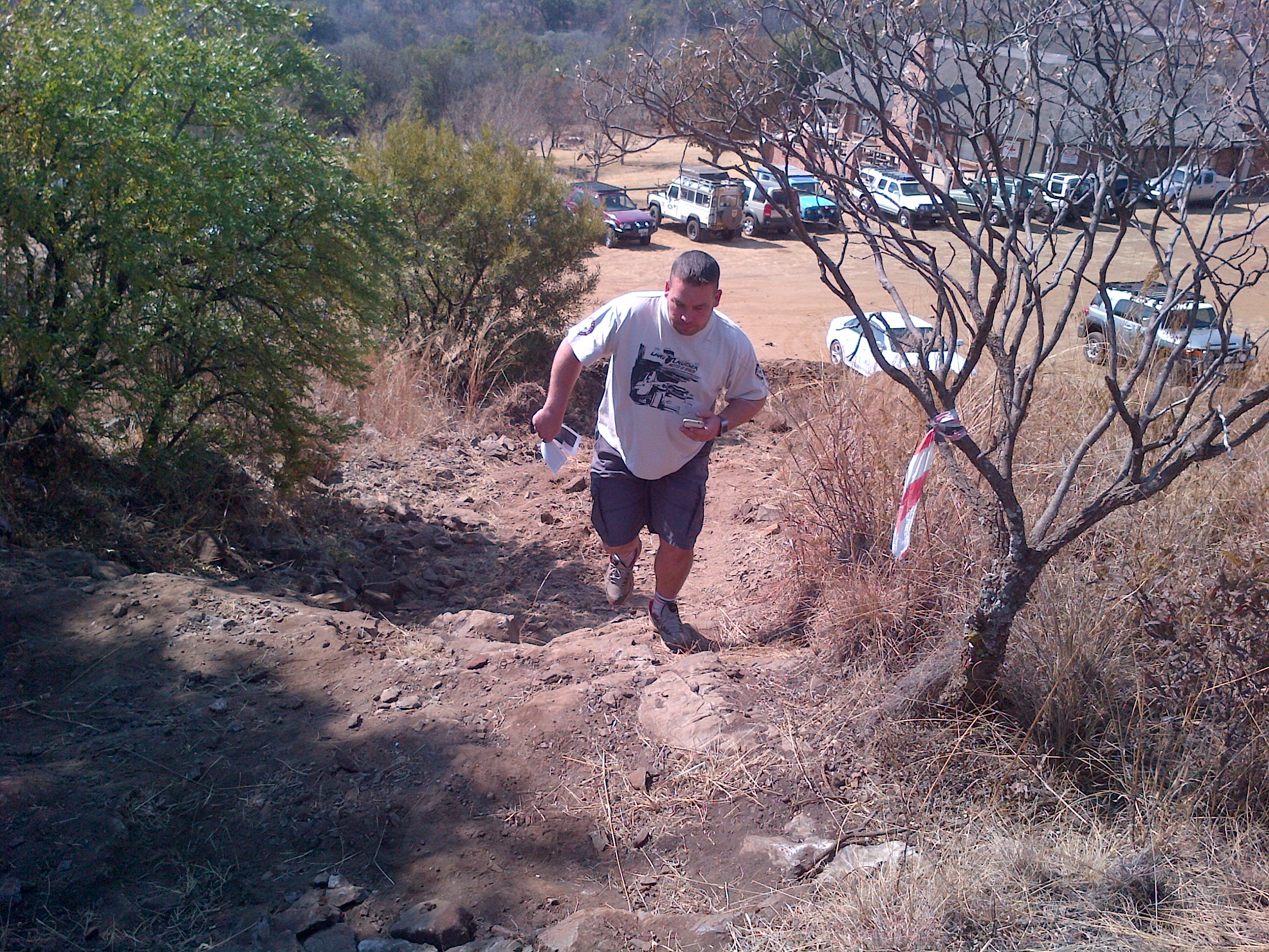 Low range up the little incline...
