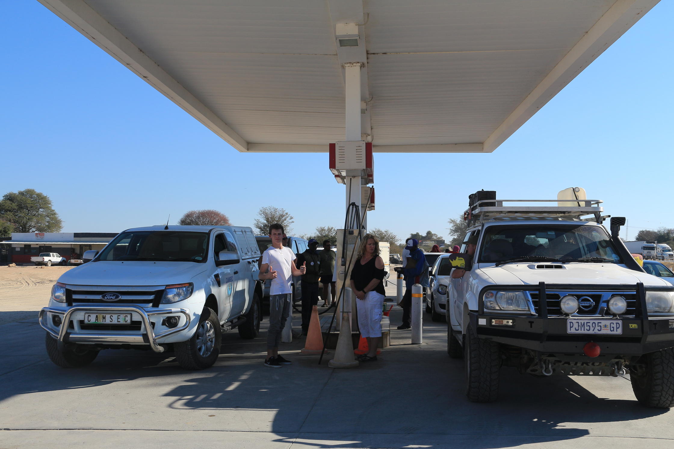 Filling up in Rundu
