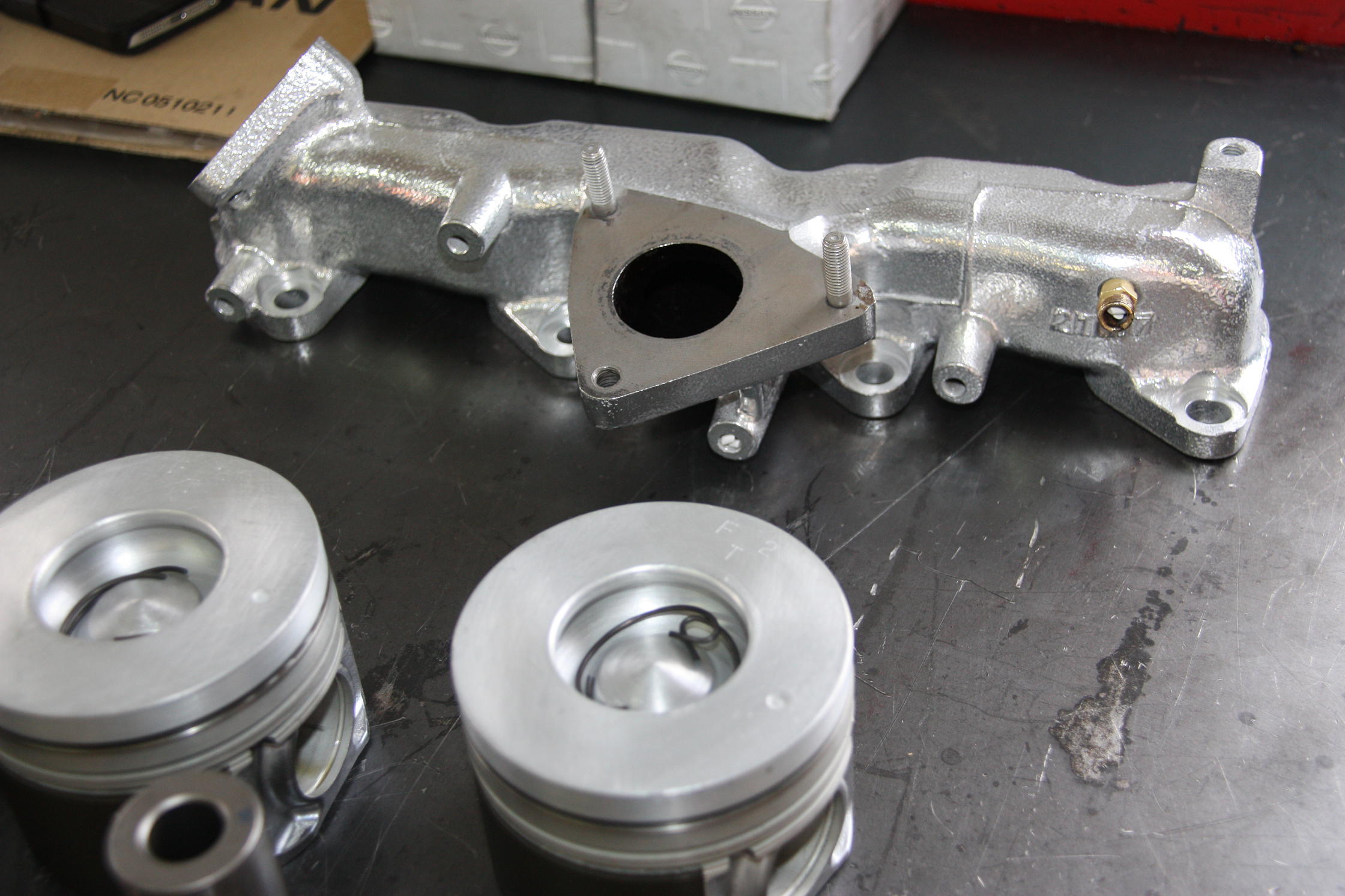 You can see where it has been put on the exhaust manifold.